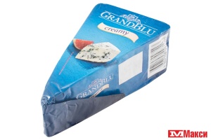 СЫР "СЛИВОЧНЫЙ" С ГОЛУБОЙ ПЛЕСЕНЬЮ 56% 100Г (GRANDBLU) (БЗМЖ)