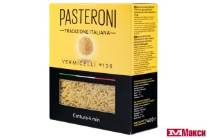 МАКАРОННЫЕ ИЗДЕЛИЯ "PASTERONI" ВЕРМИШЕЛЬ №136 400Г