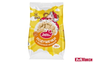СУХИЕ ЗАВТРАКИ "ЁШКИ-МАТРЁШКИ" ПОДУШЕЧКИ С МОЛОЧНОЙ НАЧИНКОЙ 250Г