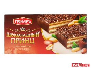 ТОРТ "ШОКОЛАДНЫЙ ПРИНЦ" КЛАССИЧЕСКИЙ 260ГР (ПЕКАРЬ)