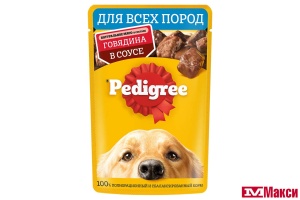 КОРМ ДЛЯ СОБАК "ПЕДИГРИ" ДЛЯ ВЗРОСЛЫХ СОБАК 85Г(с говядиной в соусе)