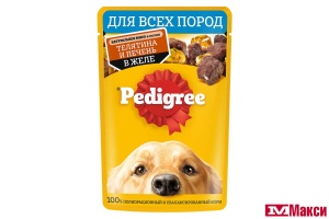 КОРМ ДЛЯ СОБАК "ПЕДИГРИ" ДЛЯ ВЗРОСЛЫХ СОБАК 85Г(с телятиной и печенью в желе)