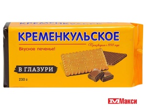 ПЕЧЕНЬЕ ЗАТЯЖНОЕ "КРЕМЕНКУЛЬСКОЕ" В ГЛАЗУРИ 230Г