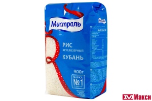 КРУПА РИС "МИСТРАЛЬ" КУБАНЬ 900Г