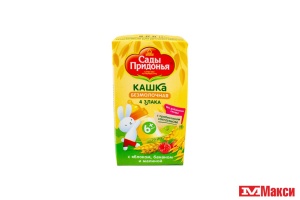 КАША "САДЫ ПРИДОНЬЯ" Б/МОЛОЧ 4 ЗЛАКА ЯБЛОКО,БАНАН,МАЛИНА 125Г