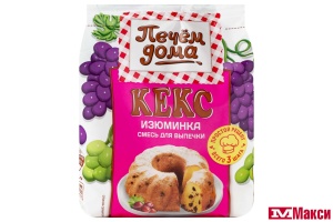 СУХАЯ СМЕСЬ ДЛЯ КЕКСА "ПЕЧЕМ ДОМА" ИЗЮМИНКА 300Г ПАКЕТ (РУССКИЙ ПРОДУКТ)
