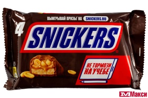 ШОКОЛАДНЫЙ БАТОНЧИК "SNICKERS" МУЛЬТИУПАКОВКА 160Г (МАРС)