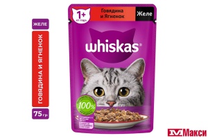 КОРМ ДЛЯ КОШЕК "ВИСКАС" 75Г ФОЛЬГА(желе говядина/ягненок)