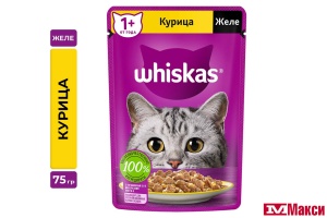 КОРМ ДЛЯ КОШЕК "ВИСКАС" 75Г ФОЛЬГА(желе с курицей)