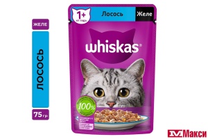 КОРМ ДЛЯ КОШЕК "ВИСКАС" 75Г ФОЛЬГА(желе с лососем)