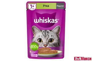 КОРМ ДЛЯ КОШЕК "ВИСКАС" 75Г ФОЛЬГА(паштет утка)
