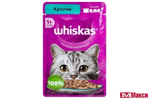 КОРМ ДЛЯ КОШЕК "ВИСКАС" 75Г ФОЛЬГА(желе кролик)