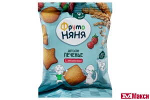 ПЕЧЕНЬЕ ДЕТСКОЕ "ФРУТОНЯНЯ" ПШЕНИЧНОЕ С ЗЕМЛЯНИКОЙ 50Г (ПРОГРЕСС)