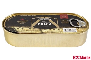 САРДИНА (ДОБРОФЛОТ) ТИХООКЕАНСКАЯ ИВАСИ ТУШКА КОПЧЕНАЯ В МАСЛЕ 210Г Ж/Б