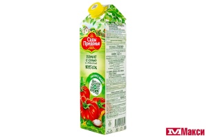 СОК "САДЫ ПРИДОНЬЯ" ТОМАТНЫЙ С СОЛЬЮ С МЯКОТЬЮ 1Л ТЕТРА-ПАК