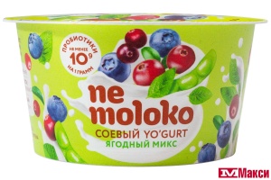 ПРОДУКТ СОЕВЫЙ "NEMOLOKO" YO‘GURT 130Г (ягодный микс)