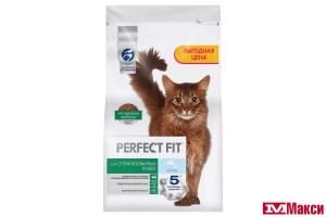 КОРМ ДЛЯ КОШЕК "PERFECT FIT" 2,5КГ (для стерилизованных с лососем)
