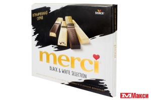 ШОКОЛАДНЫЕ КОНФЕТЫ "МЕРСИ" BLACK & WHITE SELECTION 240Г (STORCK)