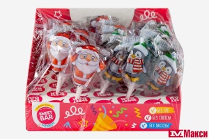 КАРАМЕЛЬ НА ПАЛОЧКЕ (КОНФИТРЕЙД) "SWEET BAR" ДЕД МОРОЗ/ПИНГВИН 20Г