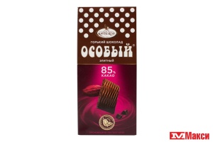 шоколад "особый" горький 85% какао 88г (крупская)