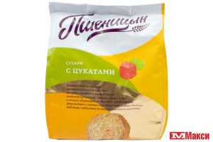 СУХАРИ "ПШЕНИЦЫН" С ЦУКАТАМИ 200Г (АГЕЕВСКИЙ)