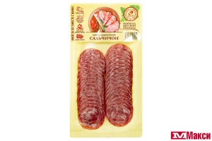 КОЛБАСА СЫРОКОПЧЕНАЯ "САЛЬЧИЧОН" 80Г НАРЕЗКА (ИНЕЙ)