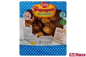 ПЕЧЕНЬЕ  "ДОМАШНЕЕ" НА СМЕТАНЕ 450Г  (СЛАДКАЯ СЛОБОДА)