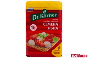 ХЛЕБЦЫ "DR.KERNER" РЖАНЫЕ С СЕМЕНАМИ ЛЬНА 100Г