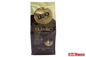 Кофе молотый "lebo classic" арабика 200г пакет для турки