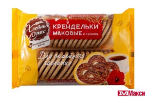 ПЕЧЕНЬЕ "КРЕНДЕЛЬКИ МАКОВЫЕ" С САХАРОМ 320Г (ХЛЕБНЫЙ СПАС)