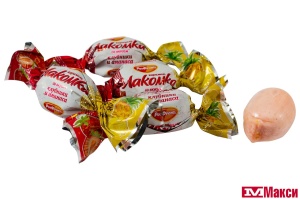 КАРАМЕЛЬ "ЛАКОМКА" СО ВКУСОМ КЛУБНИКИ И АНАНАСА (ВОРОНЕЖСКАЯ КФ)