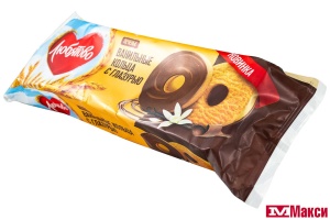 ПЕЧЕНЬЕ СДОБНОЕ "ВАНИЛЬНЫЕ КОЛЬЦА С ГЛАЗУРЬЮ"(ЛЮБЯТОВО) 190Г