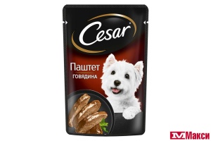 КОРМ ДЛЯ СОБАК "CESAR" 80Г ПАУЧ (паштет говядина)