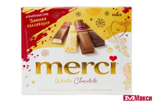 ШОКОЛАДНЫЕ КОНФЕТЫ "МЕРСИ" АССОРТИ 250Г ЗИМНЯЯ КОЛЛЕКЦИЯ (STORCK) 