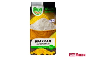 КРАХМАЛ КУКУРУЗНЫЙ "СЕМЬЯ ДОВОЛЬНА" 200Г