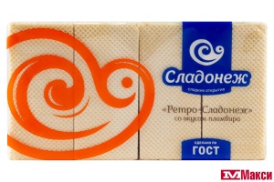 ВАФЛИ "РЕТРО-СЛАДОНЕЖ" СО ВКУСОМ ПЛОМБИРА 500Г (СЛАДОНЕЖ)