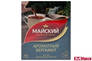 ЧАЙ "МАЙСКИЙ" АРОМАТНЫЙ БЕРГАМОТ ЭРЛ ГРЕЙ ЧЕРНЫЙ 100ПАК (МАЙ) 