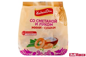 МИНИ-СУШКИ ЛУК И СМЕТАНА 180Г (ХЛЕБНЫЙ ДОМ)