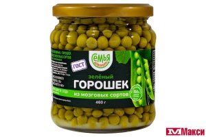 ГОРОШЕК ЗЕЛЕНЫЙ "СЕМЬЯ ДОВОЛЬНА" 460Г СТ/Б