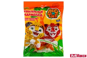 ЖЕВАТЕЛЬНЫЙ МАРМЕЛАД АССОРТИ ВКУСОВ 70Г (ЛЕО И ТИГ) 