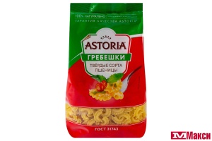 МАКАРОННЫЕ ИЗДЕЛИЯ "АСТОРИЯ" ГРЕБЕШКИ 400Г ПАКЕТ (НМЖК)