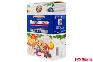 ПЕЧЕНЬЕ "ИТАЛЬЯНСКОЕ" КАНТУЧЧИНИ С ЦЕДРОЙ АПЕЛЬСИНА, ИЗЮМОМ И КУСОЧКАМИ ШОКОЛАДА 180Г (ХЛЕБНЫЙ СПАС)