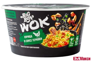 ЛАПША БЫСТРОГО ПРИГОТОВЛЕНИЯ "БИГ БОН WOK" 85Г (РОЛЛТОН) (курица в соусе "терияки")