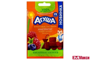 ПАСТИЛКИ "АГУША" ФРУКТОВЫЕ 12Г (ВБД) (яблоко,черника,малина)