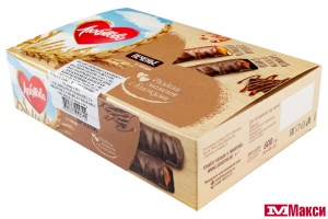 ПЕЧЕНЬЕ С КАРАМЕЛЬЮ СО ВКУСОМ БРАУНИ В ГЛАЗУРИ 50Г (ЛЮБЯТОВО)