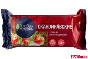 ХЛЕБЦЫ "СКАНДИНАВСКИЕ" ЦЕЛЬНОЗЕРНОВЫЕ 100Г (ХЛЕБЦЫ-МОЛОДЦЫ)