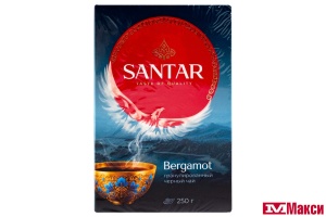 ЧАЙ "SANTAR" BERGAMOT ЧЕРНЫЙ ГРАНУЛИРОВАННЫЙ 250Г (МАЙ)