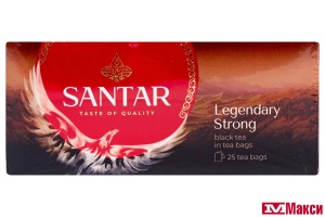 ЧАЙ "SANTAR" LEGENDARY STRONG ЧЕРНЫЙ 25 ПАКЕТИКОВ (МАЙ)