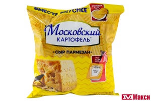 ЧИПСЫ (МОСКОВСКИЙ КАРТОФЕЛЬ) "МОСКОВСКИЙ КАРТОФЕЛЬ" ВКУС СЫРА ПАРМЕЗАН+СОУС"HEINZ"СЫРНЫЙ 60Г+24,5Г
