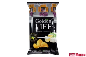 ЧИПСЫ (МОСКОВСКИЙ КАРТОФЕЛЬ) "GOLDEN LIFE" КАМАМБЕР С РОЗМАРИНОМ 90Г